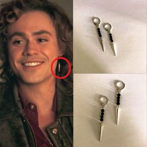 Billy Hargrove Costume, Male Earrings Men, Men Piercing Ideas, Earrings Men Style, Men With Earrings, Dangling Earrings Men, Stranger Things Earrings, Men’s Earrings, Stranger Things Billy Hargrove