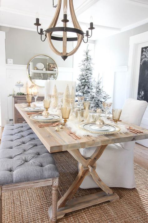 Winter Wonderland Tablescape | Rooms FOR Rent Blog Winter Wonderland Tablescape, Fur Table Runner, Fur Table, Tablescapes Christmas, Winter Tablescapes, Christmas Trimmings, Christmas Dining Table, Cottage Christmas, Christmas Tablescapes