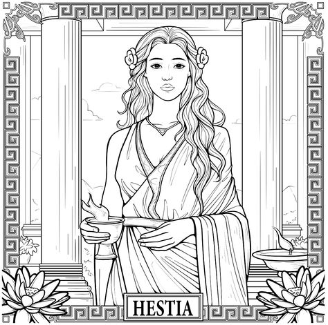 Tactile Art, Color Drawing Art, Color Drawing, Detailed Coloring Pages, Drawing Templates, Coloring Book Art, Cute Coloring Pages, Art Poses, Greek Gods