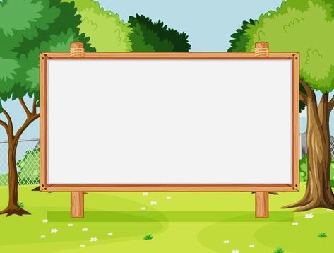 Education Frame Landscape, Paper Template Design, Papan Tulis Kapur, Nature Frame, Park Scene, Banner Frame, Classroom Background, Background For Powerpoint Presentation, About Blank