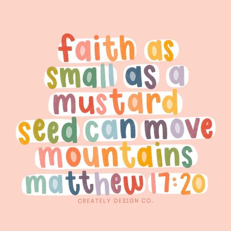 He replied, “Because you have so little faith. Truly I tell you, if you have faith as small as a mustard seed, you can say to this mountain, ‘Move from here to there,’ and it will move. Nothing will be impossible for you.” Matthew 17:20💛 How Cool Is It That The Same God Quote, Faith As Small As A Mustard Seed, Matthew 17:20, Mustard Seed Bible Verse, Bible Widget, Faith Like A Mustard Seed, Uplifting Verses, Faith Of A Mustard Seed, Faithful Quotes