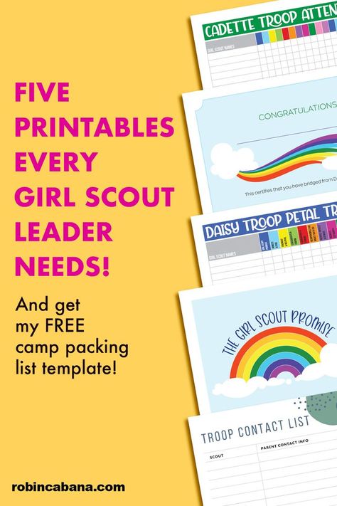 Daisy Girl Scouts Activities, Girl Scout Leader Binder, Junior Girl Scout Badges, Girl Scout Daisy Activities, Camp Packing List, Girl Scout Promise, Girl Scout Gifts, Girl Scout Mom, Daisy Ideas