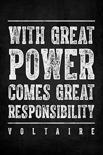 With Great Power Comes Responsibility, Responsibility Quotes, Voltaire Quotes, Great Power Comes Great Responsibility, Decor Posters, Motivational Poster, Great Power, Psychic Readings, Motivational Posters