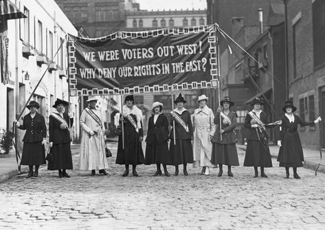 19th Amendment: A Timeline of the Fight for Women's Right to Vote - HISTORY The Bowery Boys, 19th Amendment, Suffrage Movement, Vintage Everyday, Civil Rights Movement, Library Of Congress, Bw Photo, Women In History, Civil Rights