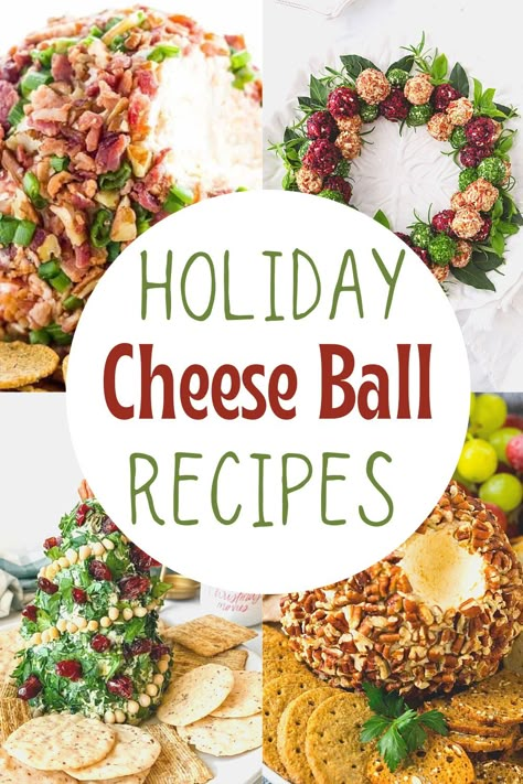 New Years Cheese Ball, Christmas Cheeseball Wreath, Christmas Cheese Balls Recipe, Cheeseballs Recipes Easy Holidays, Cheeseballs Recipes Christmas, Christmas Cheese Ball Shapes, Xmas Cheese Ball, Cranberry Cheeseball Recipes, Holiday Cheeseball Recipes