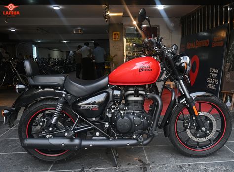 royal enfield reown meteor 350 fireball red. this is a royal enfield motorcycle. this is the upgraded version of thuderbird 350. this mototrcycle is very comfortable. the posture of this motorcycle is very smooth in red and black color meteors looking is execellent. this motorcycle is available in our showroom in new or used both. if you are interested in this or a new meteor 350 contact us 7390034725. and you can follow us on instagram @vintage_store_delhi. #preowned #meteor #royalenfield #bike Royal Enfield Meteor 350 Fireball, Red Royal Enfield, Royal Enfield Meteor 350, Royal Enfield Meteor, Meteor 350, Ducati 996, Enfield Motorcycle, Luxurious Life, Jordan Shoes Retro