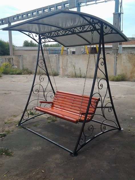 Standard Useful Swing Seat Dimensions - Engineering Discoveries Jhula In Garden, Hanging Seat, Garden Chairs Metal, Steel Furniture Design, Garden Furniture Design, Garden Swing Seat, Metal Outdoor Furniture, Metal Swings, Metal Furniture Design