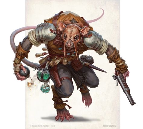 Skaven burglar/alchemist - Imgur Skaven Assassin Art, Pathfinder Artwork, Pathfinder Character, Heroic Fantasy, A Rat, Dungeons And Dragons Characters, Dnd Art, Art Fantasy, Fantasy Monster