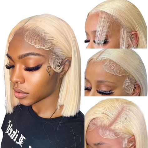 Lace Frontal Bob, Kort Bob, Color Rubio, Blonde Bob Wig, Choppy Bob, Bob Lace Front Wigs, Blonde Lace Front Wigs, 613 Blonde, Wig Human Hair