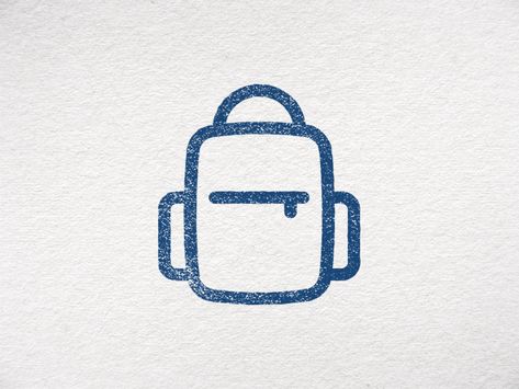 Backpack Icon by Evgeny Filatov | Dribbble | Dribbble Backpack Logo Design, Backpack Icon, Trip Logo, Minimal Backpack, Backpack Store, Logo Company, Bag Logo, Color Palette Bright, Travel Logo