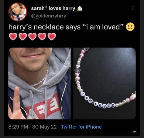 Harry Styles I Am Loved Necklace, Harrys House Bracelet, Harry Styles Nails Love On Tour, Harry Styles Cute Aesthetic, My Policeman Wallpaper, As It Was Tattoo, Harry Styles Diy Crafts, As It Was Aesthetic, Harry’s House Tattoo