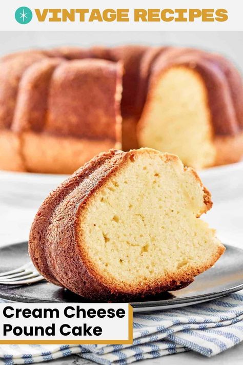 Cakes Made With Cream Cheese, Pound Cake With Cream Cheese, The Best Pound Cake, Best Pound Cake, Cream Cheese Pound Cake Recipe, Cream Cheese Butter, Homemade Sour Cream, Cheese Pound Cake, Cheese Butter