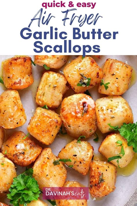 Easy Scallops Recipe Simple, Keto Scallops, Baby Scallop Recipes, Scallop Recipes Air Fryer, Fried Scallops Recipe Deep, Mini Scallops Recipe, Fried Scallops Recipe, Frozen Scallop Recipes, Bay Scallops In Air Fryer