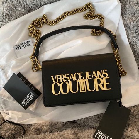 Brand New Versace Couture Bag, Versace Jeans Couture Bag, Apple Watch Accessories Bands, Versace Bag, Black Tie Wedding Guests, Luxury Bags Collection, Versace Handbags, Versace Couture, Instagram Tutorial