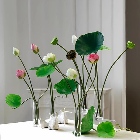 Soft Summer Artificial Flower-lotus/artificial Flower / - Etsy Summer Floral Centerpieces, Lotus Arrangement, Lotus Flower Arrangement, Lotus Flower Decoration, Flower Party Themes, Artificial Arrangements, Vase Decorations, Flower Aesthetics, Plant Centerpieces