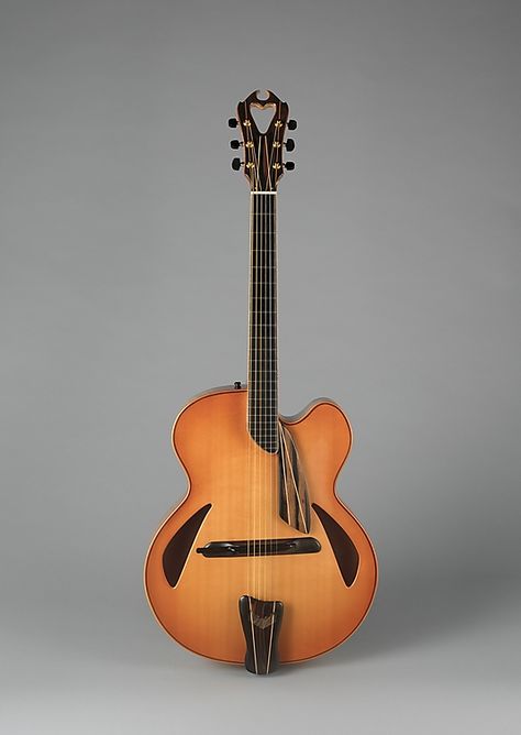 Archtop Guitar. James DAquisto  (American, New York 1935–1995 Corona, California) Date: 1993 Geography: Greenport, New York, United States Medium: Spruce, maple, ebony Making Musical Instruments, Luthier Guitar, Archtop Guitar, Guitar Collection, Stringed Instruments, Jazz Guitar, Beautiful Guitars, Custom Guitar, Guitar Art