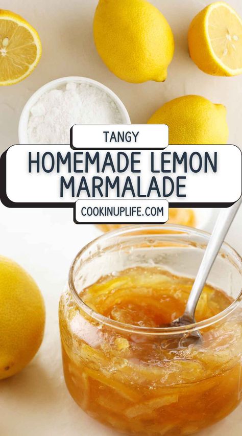 Homemade Lemon Marmalade Lemon Marmalade Recipe, Sichuan Chili Oil, Lemon Marmalade, Marmalade Recipe, Vegan Ranch, Christmas Food Gifts, Kitchen Time, Snacks And Appetizers, Breakfast Toast