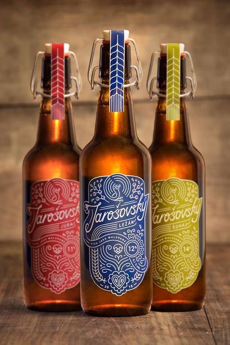 Jarosovsky beer - Design: Paweł Czyk, Mateusz Słowakiewicz. Beer label design and branding inspiration. Beer Label Art, Beer Branding Design, Craft Beer Design, Beer Bottle Design, Craft Beer Packaging, Beer Packaging Design, Craft Beer Labels, Beer Label Design, Beer Bottle Labels