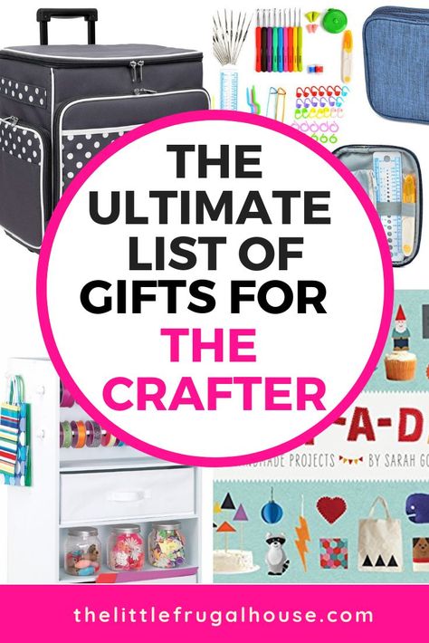 Shopping for a crafty person on your list? This is the ultimate list of best gifts for crafters. Organized by price range, you'll find the perfect gift in your budget for the crafty person on your list! Craft Lover Gifts, Crafters Gift Basket Ideas, Christmas Gift Ideas For Crafters, Gifts For A Crafty Person, Gift For Crafter, Christmas Gifts For Crafters, Crafter Gift Basket, Gifts For Crafty People, Crafter Gift Ideas