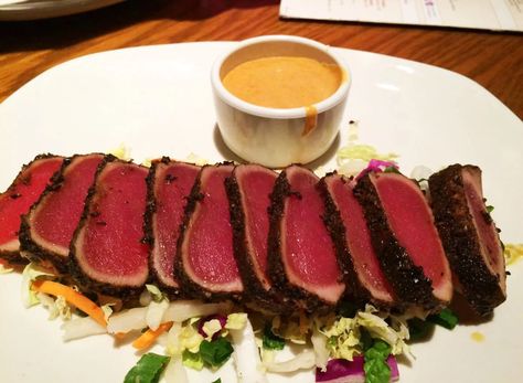 Grilled Ahi Tuna Recipe, Ahi Recipes, Seared Ahi Tuna Recipe, Outback Recipes, Ahi Tuna Steak Recipe, Tuna Appetizer, Ahi Tuna Recipe, Seared Tuna Steaks, Ahi Tuna Salad