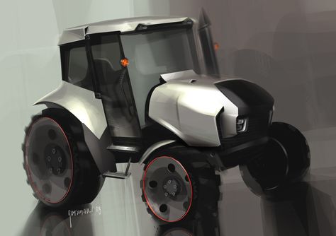 Go plow! sow! reap! on Behance Concept Tractor, Shadowrun Vehicles, Tractor Concept, Tractor Sketch, Industrial Vehicles, Tractor Design, Concept Sketches, Concept Vehicles, Industrial Design Sketch