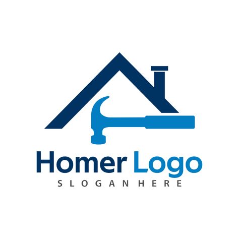 Cleaning and Maintenance Logo Design Template. Hammer logo, cleaning service and house / building cleaning Building Maintenance Logo, Maintenance Logo Design, Hammer Logo, Maintenance Logo, House Logo Design, Building Maintenance, House Logo, House Building, Logo Design Template