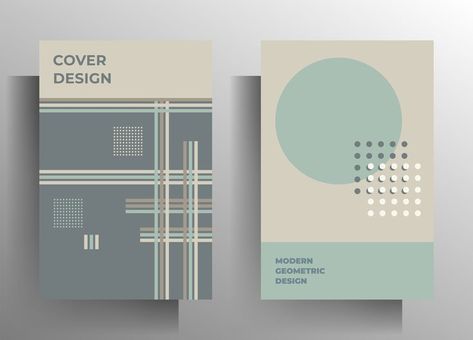 Cover template set for book, booklet, brochure, catalog, textbook, magazine. Geometric design in pastel colors. A4 format. EPS 10 vector. Catalog Cover Design, Pamphlet Design, Catalog Cover, Booklet Design, Cover Page, Brochure Design Template, Cover Template, Business Brochure, Cover Pages