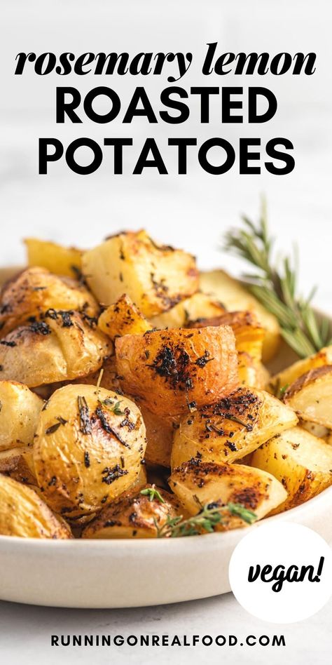 Lemon Parmesan Roasted Potatoes, Rosemary Lemon Potatoes, Lemon Potatoes Roasted, Roasted Gold Potatoes, Roasted Potatoes With Rosemary, Making Roast Potatoes, Lemon Roasted Potatoes, Sweet Potato Breakfast Hash, Rosemary Roasted Potatoes