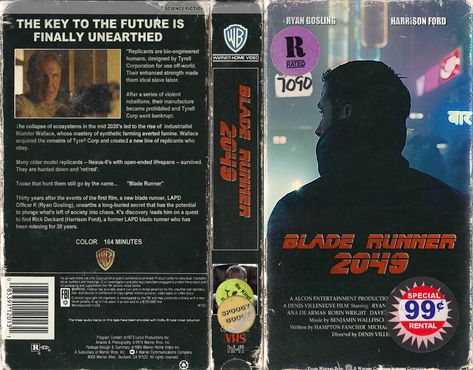 Blade Runner 2049 - VHS Cover Art Vhs Cover Design, Vhs Cover Art, Vhs Design, Diy Dvd, Blade Runner Poster, Cover Dvd, Tyrell Corporation, Vhs Collection, Vhs Cover