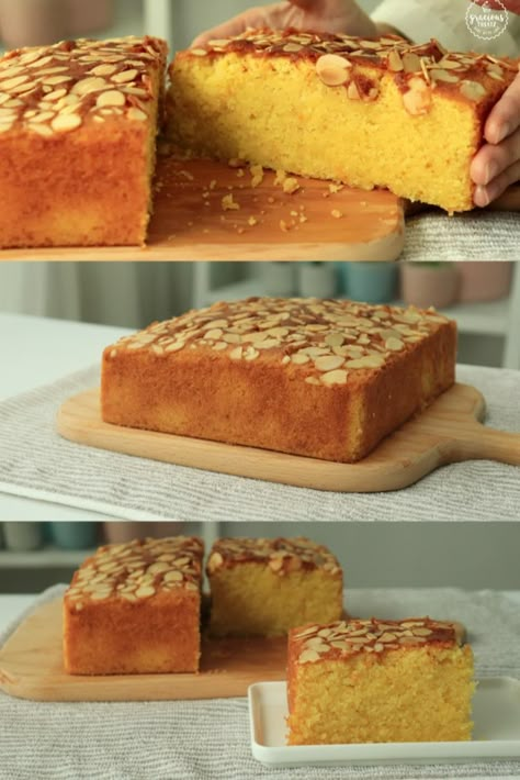 Almond Butter Cake Recipe, Recipes With Semolina Flour, Butter Cream Frosting Recipes, Semolina Flour Recipes, Recipes With Semolina, Recipes Using Oranges, Orange Semolina Cake, Moist Butter Cake Recipe, Orange Cake Recipe Moist