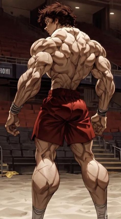 Baki Hanma Demon Back, Muscle Pose Reference, Body Builder Art, Demon Back, Baki Aesthetic, Star Clips, Martial Arts Manga, Room Wallpaper Designs, Martial Arts Anime