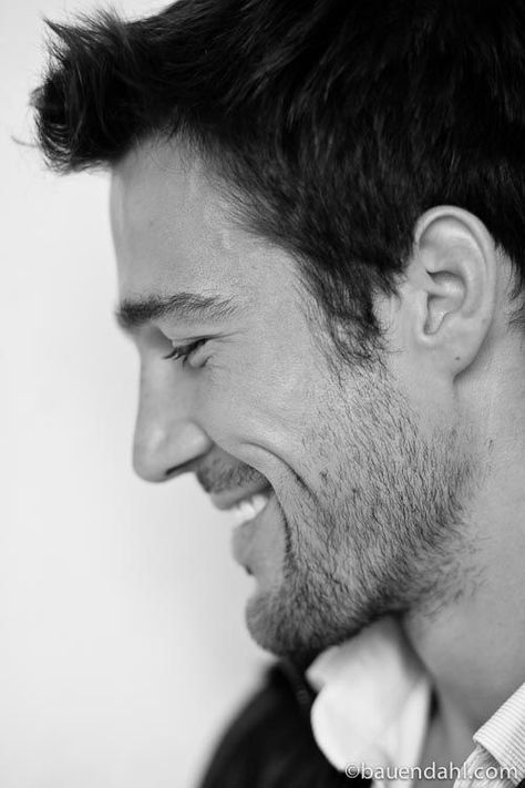 Male Profile, Profile Drawing, Male Hair, Hello Handsome, Smiling Man, Side Profile, Mans World, Interesting Faces, Art Black