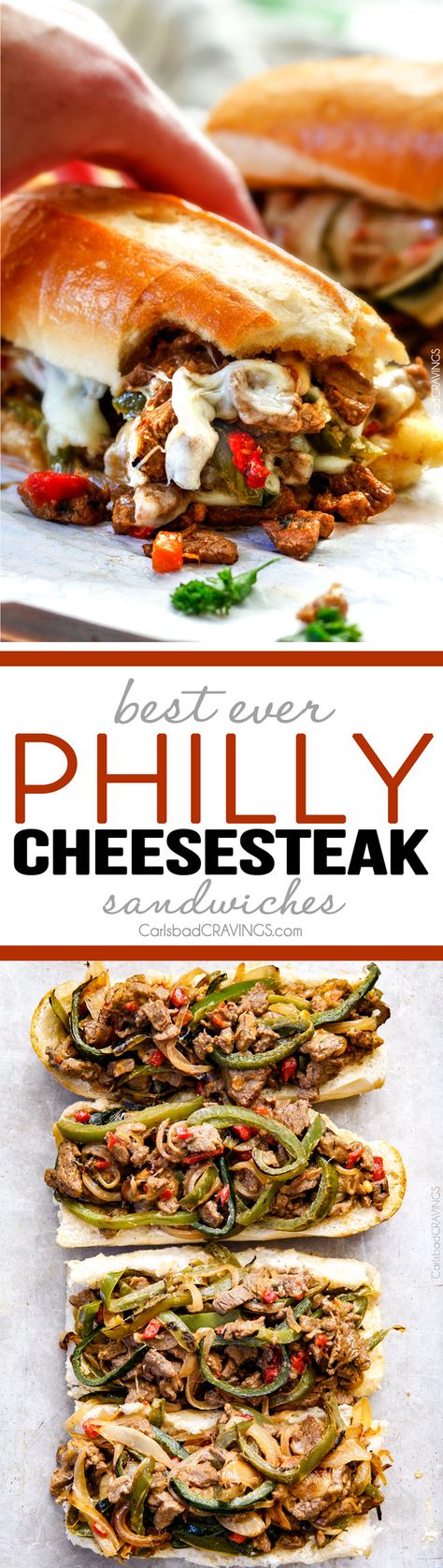 these crazy tender, flavorful Philly Cheesesteak Sandwiches are the BEST EVER! The incredible marinated steak and spiced mayo set these worlds above other recipes I've tried. You seriously haven't tried Philly Cheesesteak Sandwiches until you try these - and so much easier than you think! via @carlsbadcraving: Cheese Steak Sandwich Recipe, Philly Cheesesteak Sandwiches, Steak Sandwich Recipe, Cheesesteak Sandwiches, Philly Cheese Steak Recipe, Cheesesteak Recipe, Cheese Steak Sandwich, Carlsbad Cravings, Deli Sandwiches