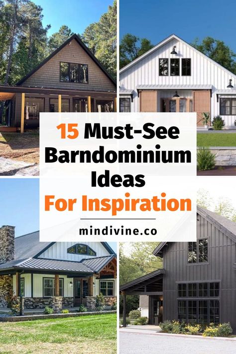 Looking for the perfect barndominium ideas? Here are 15 brilliant designs that range from rustic aesthetics to innovative floor plans. Don't let their small exteriors fool you, these homes are spacious and full of surprises. Country Home Building Ideas, How To Decorate A Barndominium, Barndominium Mobile Home, Barndominium Ideas 1 Story, One Level Barndominium Ideas Interior, Barndominium Ideas Interiors Open Floor Plan, Barndominium Interior Design Ideas, Inexpensive Barndominium Ideas, Pretty Barndominium