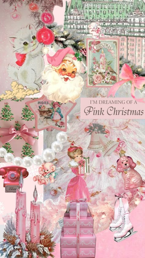 Pink Christmas Wallpaper Aesthetic, Christmas Vibes Aesthetic, Pink Christmas Wallpaper, Christmas Lockscreen, Vintage Pink Christmas, Aesthetic Couples, A Pink Christmas, Beauty Vibes, Xmas Wallpaper