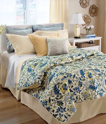 Hatfield Jacquard Comforter Jacobean Floral, Vermont Country Store, Floral Comforter, Country Curtains, King Pillows, Cotton Comforters, Print Comforter, Pretty Room, Floral Tapestry