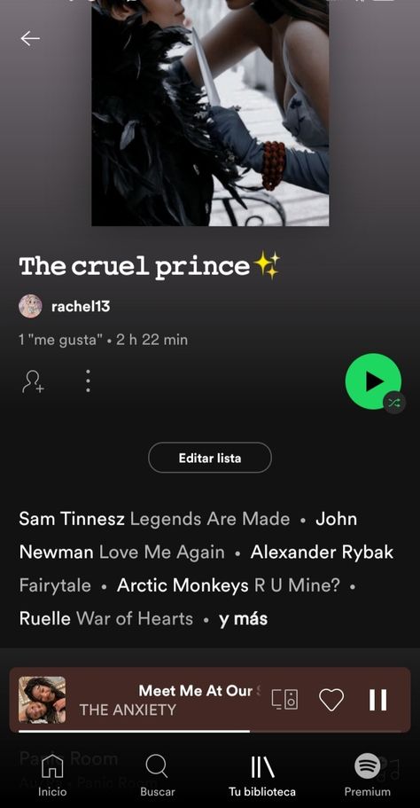 The Cruel Prince Playlist, Books Playlist, Book Playlists, Alexander Rybak Fairytale, Song Recs, John Newman, Princess Book, The Cruel Prince, Siren Song