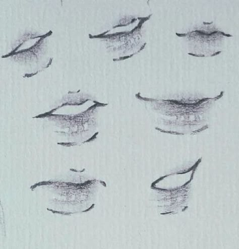 Bocas Anime, Lips Sketch, Anime Lips, Lip Drawing, Mouth Drawing, Cool Pencil Drawings, Lips Drawing, Easy Drawings Sketches, Tutorials Drawing