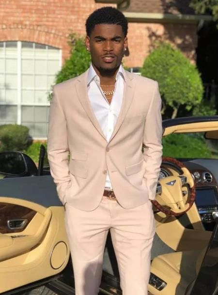 Tan Prom Suits, Bridegroom Outfits, Tan Tuxedo, Men Suit Jacket, Men Wedding Suits, Men Suits Wedding, Suits Groom, Black Suit Wedding, Groomsmen Outfits