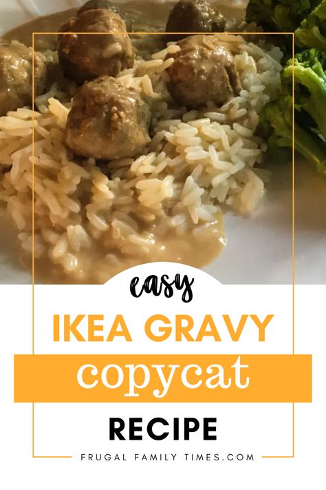 With ingredients you already have - you can make IKEA gravy style meatballs at home! Here's how to make IKEA gravy (without cream). with just five simple IKEA gravy ingredients. This IKEA gravy recipe is super simple - our tweens can make it! Ikea Meatball Gravy Recipe, Copycat Ikea Meatball Gravy, Ikea Meatball Sauce Gravy, Swedish Gravy Recipe, Swedish Meatball Gravy Easy, Gravy For Swedish Meatballs, Ikea Gravy Recipe, Ikea Swedish Meatball Sauce, Ikea Gravy