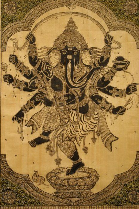 Ganesha. Mythology Drawing, Maggot Brain, God Ganesh, Arte Yoga, Amazing India, Shri Ganesh, Psy Art, Hinduism Art, Indian Painting