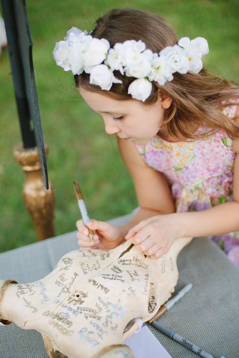 Unique Wedding Guest book idea! Cow Hide Branding At Wedding, Cow Skull Wedding Guest Book, Western Wedding Guest Book Table, Wedding Guest Book Ideas Western, Western Boho Wedding Guest Book, Wedding Guest Signing, Yacht Wedding, Unique Guest Book, Wedding Guest Book Unique