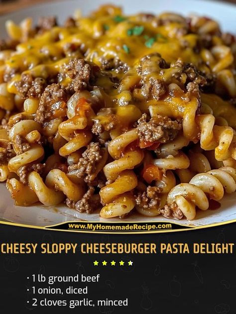 Cheeseburger Pasta, Formula Recipes, Ham Dinner, Yummy Pasta, Grandma's Recipes, Beef Dinners, Soul Food Dinner, Favorite Recipes Dinner, Ground Beef Recipes For Dinner