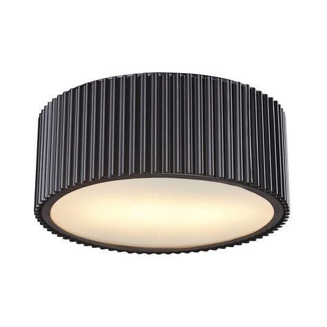 Flushmount Ceiling Lights, Modern Contemporary Style, Elk Lighting, Glass Diffuser, Ribbed Texture, Flush Mount Lighting, Flush Mount Ceiling, Flush Mount Ceiling Lights, Ceiling Light Fixtures