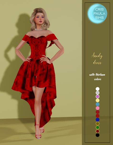 #thesims4 #sims4cc #sims4dress Sims4 Party Dress, Sims 4 Couture Cc, Sims 4 Prom Dress Cc, Sims 4 Prom, Sims Halloween, Sims Lookbook, Los Sims 4 Mods, Ts4 Clothes, Bat Mitzvah Dresses