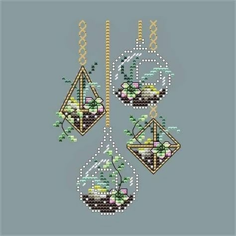 Crosstich Patterns Free, Shannon Christine Designs Cross Stitch, 8bit Art, Hanging Succulents, Small Cross Stitch, Pola Kristik, Diy Cross, Mini Cross Stitch, Cute Cross Stitch