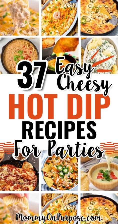 37 Easy Cheesy HOT Dip Recipes For Parties Easiest Dips To Make, Appetizer Recipes Hot Dips, Hot Dips And Appetizers, Easy Dip For A Party, Good Chip Dip Recipes, Tailgate Dip Recipes, Best Dip For Chips, 2 Qt Crockpot Dip Recipes, Instapot Appetizer