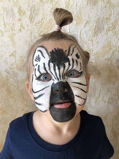 #faceart #makeup #zebra #kids Faceart Makeup, Zebra Makeup, Baby Zebra, Face Art, Makeup, Make Up