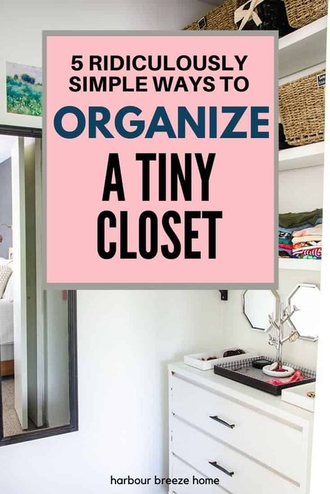 Double your storage in half the space with these easy small closet organization ideas. Make your small closet fully functional with these brilliant life hacks that are crazy simple, crazy smart, and budget friendly, too! DIY ideas for storage solutions that are both practical and pretty. Ideas For Small Closet Space, Utilizing Small Closet Space, Increase Closet Space, Small Room Closet Ideas Diy Space Saving, Closet Dresser Ideas Small Spaces, Awkward Closet Solutions, Mini Closet Ideas Small Spaces, Closet Storage Ideas For Small Spaces, Tiny Closet Ideas