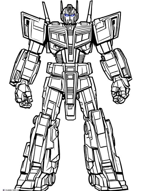 Transformers Drawings, Transformers Coloring, Optimus Prime Bumblebee, Transformers Coloring Pages, Mighty Machines, Drawing Activities, Transformer Robots, Optimus Prime, Creative Expressions